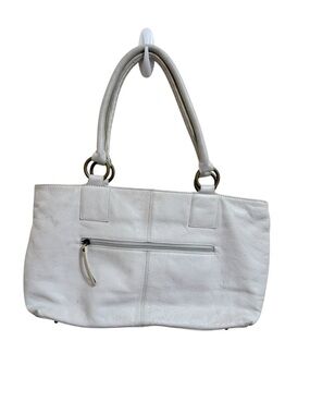 HOBO Classic White Leather Tote Handbag